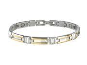 Sabona Jewelry Women Bracelet Lady Executive Gem Magnetic L Silver 304