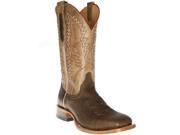 Cinch Western Boot Men Cowboy Ostrich Square Leather 8.5 D Sand CFM557