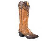 Stetson Western Boots Womens Alexa 7.5 B Tan 12 021 6105 0924 TA