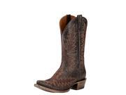 Ariat Western Boots Women Brooklyn X Toe Leather 6.5 B Coffee 10017398