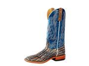 Horse Power Western Boots Mens Weave Detailed 11 D Blue Copper HP1759