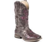 Roper Western Boots Girls Underlay 12 Child Brown 09 018 0901 0674 BR