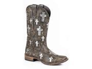 Roper Western Boots Womens Cross 12 9 B Brown 09 021 0901 1127 BR