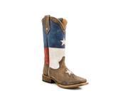 Roper Western Boots Mens Texas Star 9.5 D Brown 09 020 7001 0202 BR
