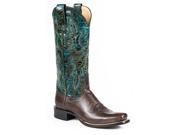 Stetson Western Boots Womens Marble 8 B Brown 12 021 8601 1010 BR