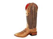 Macie Bean Western Boots Womens Chocolate Weave 8.5 M Tan Black M9075