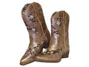 Laredo Western Boots Girl Cowboy Underlay 1 Child Gold Metallic LC2236
