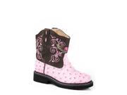 Roper Western Boots Girl Faux Ostrich 2 Child Pink 09 018 1531 0868 PI