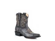 Stetson Western Boot Womens Sanded Zip 7.5 B Black 12 021 5105 1041 BL