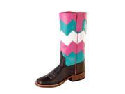 Macie Bean Western Boots Womens Moves Zagger Chevron 9 M Pink M9065