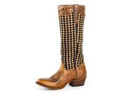Macie Bean Western Boots Womens JacksBasket Weave 10 B Tan Black M3008