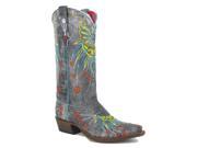 Macie Bean Western Boots Womens Floral Vegas Bound 6.5 B Gray M8038