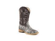Roper Western Boots Girl Kids Zebra 12 Child Black 09 018 1901 0059 BL