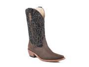 Roper Western Boots Womens Bling Lace 7.5 B Brown 09 021 1553 0834 BR