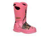 Rocky Outdoor Boots Girls Waterproof Rubber 6 Youth Mossy Oak RKYS122
