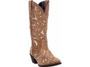Laredo Western Boots Womens 13 Bone Underlay 7 M Tan Crackle 52041