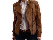 Stetson Western Jacket Womens Leather Zip L Brown 11 098 0539 6603 BR
