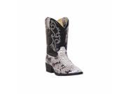 Laredo Western Boots Boys Faux Snake Pit 1 Child Black White LC2103