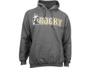 Rocky Sweatshirt Mens Outerwear L S Logo Hoodie Pocket M Gray LW00059