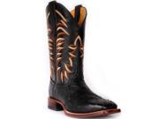 Cinch Western Boots Mens Ostrich Leather Square Toe 8 D Black CFM550