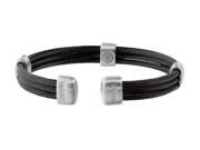 Sabona Jewelry Mens Bracelet Trio Cable Magnetic XL Black Silver 365