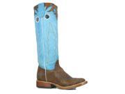 Olathe Western Boots Mens Leather Cowboy Buckaroo 12 D Rust Aqua 8019