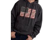 Roper Sweatshirt Mens Hood Flag Americana XL Gray 03 097 0185 0601 GY