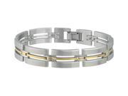 Sabona Jewelry Mens Bracelet Imperial Duet Magnetic L Silver Gold 376