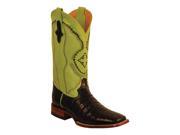 Ferrini Western Boots Mens Belly Caiman 10.5 D Black Lime 12493 04