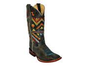 Ferrini Western Boots Womens Aztec Cowgirl S Toe 8 B Teal 82693 43