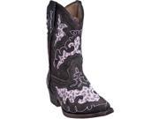 Laredo Western Boots Girls Sabre Leopard 1.5 Child Black Pink LC2231