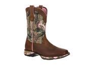 Durango Western Boot Womens Rebel Camo Pull Square 8.5 M Brown DRD0051