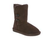Bearpaw Boots Womens Abigail Suede Toggle 5 Chocolate 682W