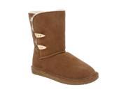 Bearpaw Boots Womens Abigail Comfortable Suede Toggle 8 Hickory 682W