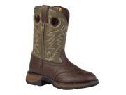 Durango Western Boots Boys 8 Saddle U Toe 2 Child Dark Brown BT206