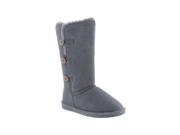Bearpaw Boots Womens Lauren Toggle Suede Sheepskin 11 Charcoal 1656W