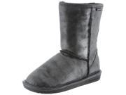 Bearpaw Boots Womens Emma Pull on Suede Wool 7 Black Silver 608W