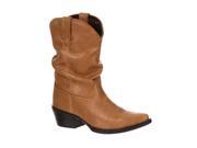 Durango Western Boots Girls 8 Big Kid Slouch 3.5 Child Sand DBT0109