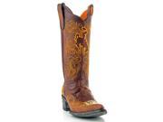 Gameday Boots Womens Western Wyoming Cowboys 7.5 B Brass WY L033 1