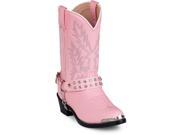 Durango Western Boots Girls Rhinestone Cowboy Heel 5 Youth Pink BT668