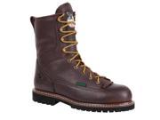 Georgia Boot Work Mens 8 WP ST Lace to Toe 10.5 W Chocolate G103