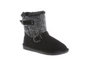 Bearpaw Boots Womens Nova D ring Woven Wool Blend 7 Black 1807W