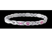 Sabona Jewelry Women Bracelet Courageous Pink Ribbon L Silver Pink 309