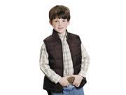 Roper Western Vest Boys Kids Outerwear Zip M Brown 03 397 0763 0780 BR