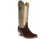 Cinch Western Boots Womens Snakeskin Python 7 B Chocolate Suede CFW578