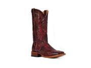Cinch Western Boots Womens Embroidered Goat Leather 7.5 B Red CFW2004