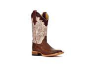 Cinch Western Boots Womens Ostrich Leg S Toe 6.5 B Chestnut CFW541