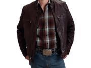 Stetson Western Jacket Mens Zip Leather L Brown 11 097 0539 6605 BR
