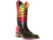 Cinch Western Boots Womens Edge Technicolor Sq Toe 9.5 B Black CEW139