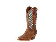 Ariat Western Boot Womens Gentry Almond Toe Leather 7 B Brown 10017397